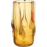 J-Line Vaas drippy glas amber large