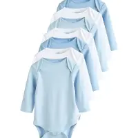Next Rompertje/body blauw / wit