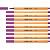 Stabilo point 88 - Premium Fineliner - Fine 0,4 mm – Lila Paars – Doos 10 stuks