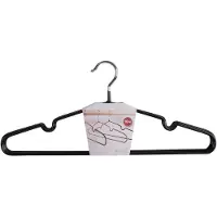 You do it Set van 10 kledinghangers Massa | metaal zwart 4x41x18 cm kledinghangers | NADUVI