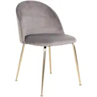 House Nordic Eetkamerstoel Geneve | Grijs / Messing