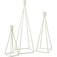 J-Line set van 3 kaarshouder metaal 12x12x38.5cm