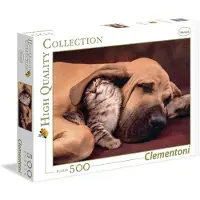 Clementoni Cuddles schattige kat en hond 500 stukjes legpuzzel voor volwassenen