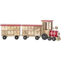 Bloomingville Paulownia kerstkalender trein Multi