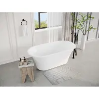 SHOWER DESIGN Design vrijstaand bad – 150 × 75 × 58 cm – wit – 193 L – NOEMIE II