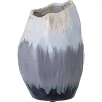 Bloomingville Jace Deco Vaas, Blauw, Keramiek