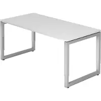 Hjh OFFICE PRO REGO 16 S - 160 x 80 Tafelhoogte I In hoogte verstelbaar Wit/Zilver