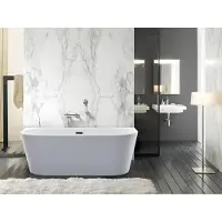 Vente-unique Vrijstaand bad DIVINA -200L - 150x75x58cm - Wit