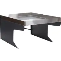 MCW XL robotmaaier garage met plantenbak -G60, overkapping voor grasmaaiers, metaal 47x70x100cm ~ roestvrij staal, antraciet