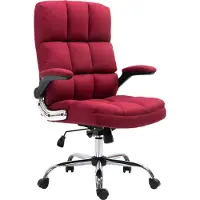 Mendler Bureaustoel -J21, bureaustoel executive, in hoogte verstelbaar ~ stof/textiel wijnrood