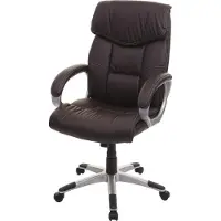 Mendler Bureaustoel -A71, directiedraaistoel, kunstleer ~ koffiebruin