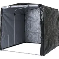 MCW Fietsgarage -N61, foliegarage Garage tent, aluminium UV-bescherming waterdicht, 201x201x201cm ~ antraciet