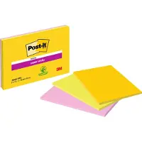 Post-It Super Sticky Notes 152 x 101 mm Kleurenassortiment 3 Blokken à 45 Vellen