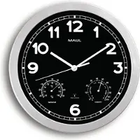 MAUL 9059095, Muur, Cirkel, Zwart, Zilver, Kunststof, AA, 1,5 V