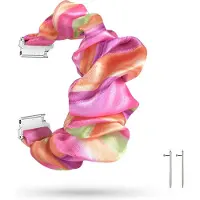 Strap-it Scrunchie bandje - geschikt voor Huawei Watch GT 2 42mm / GT 3 42mm / GT 3 Pro 43mm - kleurrijk