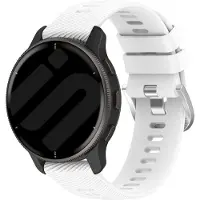 Strap-it Smartwatch siliconen bandje - geschikt voor Garmin Vivoactive 4 (45mm) / Venu 2 / Venu 3 / Forerunner 255 / Forerunner 265 - wit
