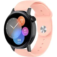 Strap-it Siliconen sport bandje - geschikt voor Huawei Watch GT 2 42mm / GT 3 42mm / GT 3 Pro 43mm - roze