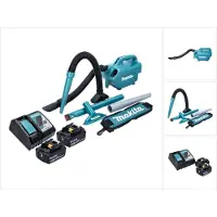 Makita DCL 184 RG Accu hoover 18 V 54 mbar 0,5 l + 2x accu 6,0 Ah + lader, Stofzuiger
