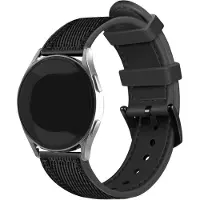 Strap-it Nylon hybrid bandje - geschikt voor Xiaomi Watch S1 (Active/Pro) / Watch 2 Pro / Watch S3 / Mi Watch / Amazfit GTR 47mm / Amazfit Balance / Bip 5 - zwart