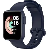 Strap-it Siliconen Smartwatch bandje - Geschikt voor Xiaomi Mi Watch Lite siliconen bandje - donkerblauw - Horlogeband / Polsband / Armband