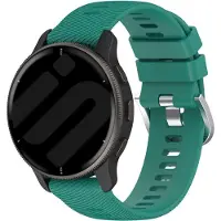 Strap-it Smartwatch siliconen bandje - geschikt voor Garmin Vivoactive 4 (45mm) / Venu 2 / Venu 3 / Forerunner 255 / Forerunner 265 - dennengroen
