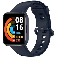 Strap-it Siliconen Smartwatch bandje - Geschikt voor Redmi Watch 2 - Lite siliconen bandje - donkerblauw - Horlogeband / Polsband / Armband