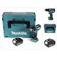 Makita Boormachine + slagboor, DDF 485 G1J accuboormachine 18V 50Nm in Makpac + 1x 6.0 Ah accu - zonder lader (Oplaadbare batterij)