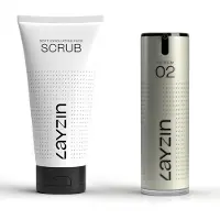 Layzin Voordeelset – Zachte Exfoliërende Gezichtsscrub + Intense Anti-Aging Serum 130 ml