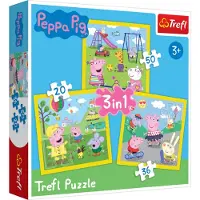 Trefl Peppa Pig 3-in-1 puzzel - 20/36/50 stukjes