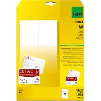 Sigel Briefkaarten LP711 A6 185 g/m2 Wit