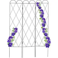 Relaxdays plantensteun metaal - 3-delig - 162,5 cm hoog - voor rozen - plantenrek klimplanten