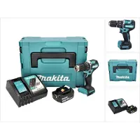 Makita DHP 487 RF1J accu-klopboormachine 18 V 40 Nm borstelloos + 1x accu 3,0 Ah + oplader + Makpac