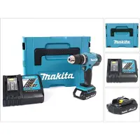 Makita DHP 453 Y1J-D Accu klopboormachine 18V 42Nm in MAKPAC + 1,5 Ah accu + lader