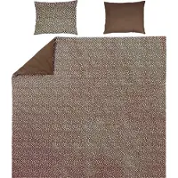 Meyco Cheetah/Uni dekbedovertrek + kussensloop - 240x200/220 cm - Chocolate