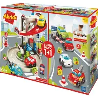 Ecoiffier speelgoed garage met transporter en auto's - autogarage speelset.