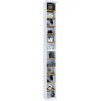 VCM Bigol wandkast 204 CD, wandmontage wit, eik decor.
