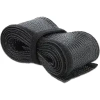 DeLOCK Vlechtkabel met klittenbandsluiting, 5 meter x 19 mm, zwart, gevlochten, polyester, zwart, 1 stuk