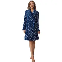 Pastunette Duurzame fleece badjas stippen | Maat XL