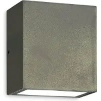 Ideal Lux LED-wandlamp buiten Argo, alu / grijs / zink, metaal, Modern, LED wandlamp buiten