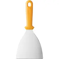 Hendi Heavy-duty pizzaspatel – ergonomisch ontwerp – roestvast staal – oranje – 263x132 mm