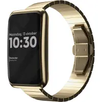 Strap-it Stalen / metalen smartwatch bandje - Geschikt voor Oppo Watch Free - goud