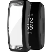 Strap-it TPU case - zwart bescherm hoesje geschikt voor Fitbit Inspire 3 - zwarte beschermhoes voor Fitbit Inspire 3