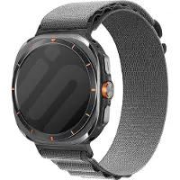 Strap-it Alpine nylon bandje - geschikt voor de Samsung Galaxy Watch Ultra 2 (2026) / Ultra (2024/2025) - grijsblauw