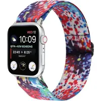 Strap-it Tribal bandje - geschikt voor Apple Watch Series 1/2/3/4/5/6/7/8/9/10/11/SE/SE2/SE3 - kleurrijk - elastisch bandje voor iWatch maat: 38 / 40 / 41 / 42mm