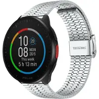 Strap-it Luxe roestvrij stalen smartwatch band - geschikt voor Polar Pacer / Ignite / Ignite 2 / Ignite 3 / Unite - zilver