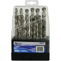 GEKO Boorbitje, Metaalboren, set van 25, 1-13 mm, 0,5 mm elk, HSS (1-13 mm)