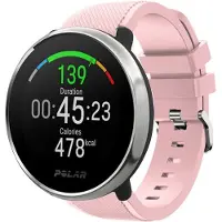 Strap-it Twill siliconen bandje - geschikt voor Polar Ignite / Ignite 2 / Ignite 3 / Unite / Pacer - roze