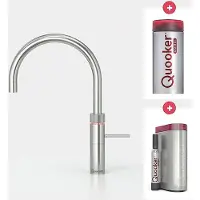 Quooker Cube Fusion round RVS met Combi reservoir