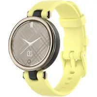 Strap-it Siliconen Smartwatch bandje - Geschikt voor Garmin Lily siliconen bandje - geel - Horlogeband / Polsband / Armband