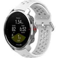 Strap-it Siliconen bandje met gaatjes - geschikt voor Polar Grit X / Grit X Pro / Vantage M / M2 / M3 / V3 - wit
